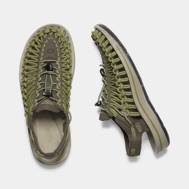 Keen Mens Uneek Sandals Olive Outlet (3812-PDHGL)